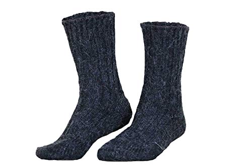 Abolengo de Alpaca Alpaka Socken, kuschelig weich und in vielen Farben und Größen, 35-38, anthrazit von Abolengo de Alpaca