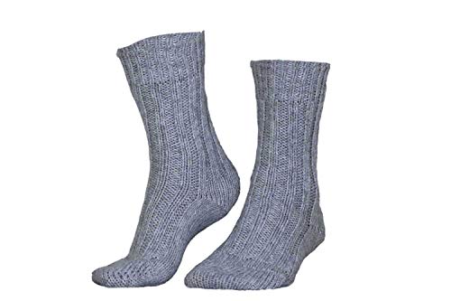 Abolengo de Alpaca Alpaka Socken, kuschelig weich und in vielen Farben und Größen, 35-38, beige-grau von Abolengo de Alpaca