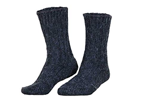 Abolengo de Alpaca Alpaka Socken, kuschelig weich und in vielen Farben und Größen, 39-42, anthrazit von Abolengo de Alpaca