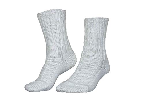 Abolengo de Alpaca Alpaka Socken, kuschelig weich und in vielen Farben und Größen, 39-42, naturweiß von Abolengo de Alpaca