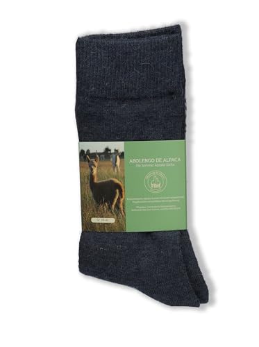 Abolengo de Alpaca Sommer Alpaka Socken, perfekt für z.B. Sneaker, angenehm weich und super Klima, 35-38, dunkelblau von Abolengo de Alpaca