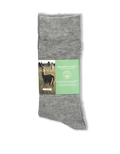 Abolengo de Alpaca Sommer Alpaka Socken, perfekt für z.B. Sneaker, angenehm weich und super Klima, hellgrau, 39-42 von Abolengo de Alpaca