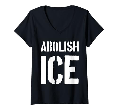 Damen Abolish ICE T-Shirt DACA Protestshirt zur Einwanderung T-Shirt mit V-Ausschnitt von Abolish ICE Shirt