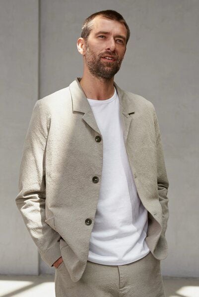 About Companions "ENZO" Blazer relaxed aus Eco-Canvas mit Struktur von About Companions