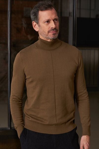 About Companions Klassischer, gestrickter Rollkragenpullover AVID aus Bio-Baumwollgarn von About Companions