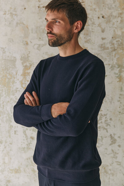 About Companions Klassischer Crewneck-Strickpullover MORTEN aus Bio-Baumwollgarn von About Companions