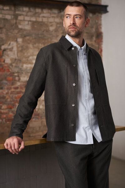 About Companions Klassisches Overshirt-Jacke OWE aus nachhaltiger Winterleinenmischung von About Companions