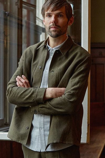 About Companions Klassisches Overshirt-Jacke OWE aus nachhaltiger Winterleinenmischung von About Companions