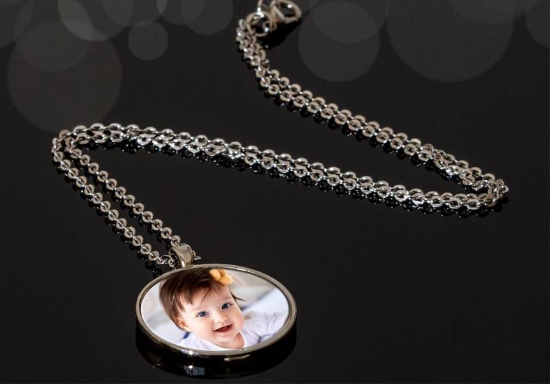 Runder Anhänger Halskette/Personalisierte Fotoanhänger von AboutYouGiftsUK