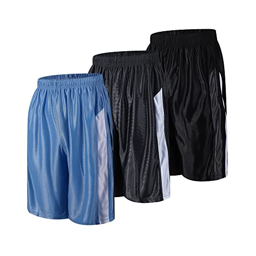 Abovewater Herren Basketballshorts mit tiefen Taschen, Laufshorts & Gym Training Shorts mit Kordelzug, 80347-blk/Dg/Sky, XL Abovewater Herren Basketballshorts mit tiefen Taschen, Laufshorts & Gym Training Shorts mit Kordelzug, 80347-blk/Dg/Sky, XL von Abovewater