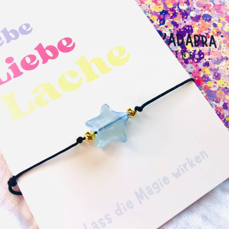 Armband Stern-Glücksbringer Für Kinder-Kindergeschenk-Mitgebsel Kindergeburtstage-Geburtstagstüte-Armband Kinder-Leuchtarmband von AbrakadabraSteineDE