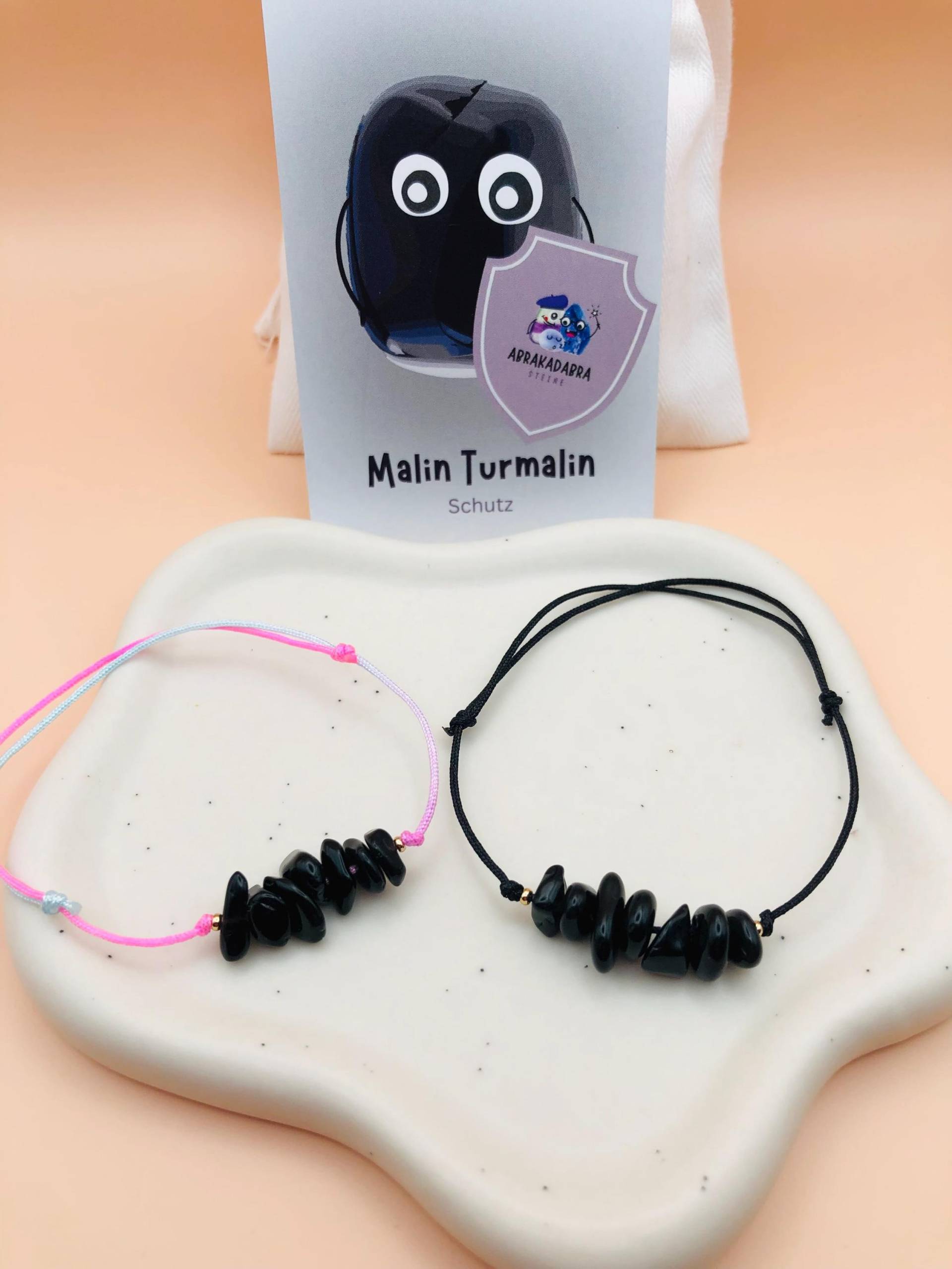 Armband Turmalin-Schutzarmband-Schutzstein-Kindergeschenk-Schwarzer Turmalin Edelsteine-Schutzstein Turmalin-Einschulungsgeschenk-Talisman von AbrakadabraSteineDE