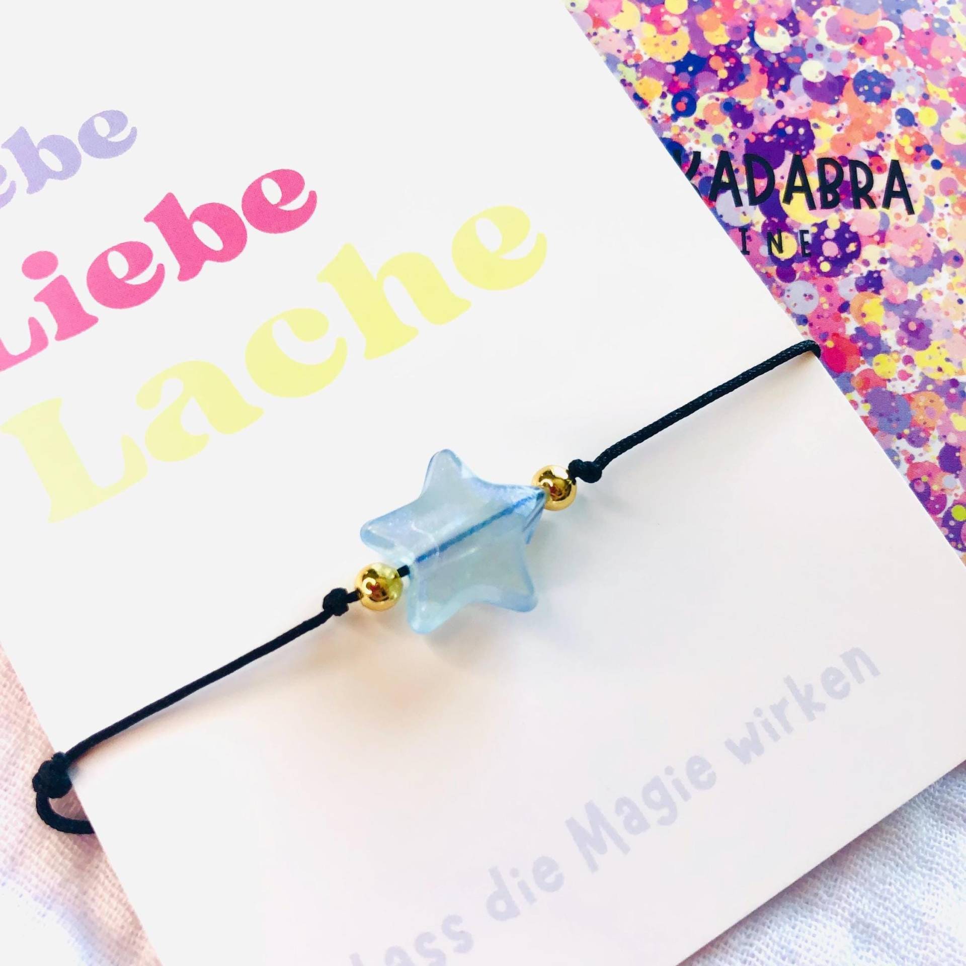 Personalisiertes Armband - Glücksbringer Für Kinder Leuchtsternarmband Mitgebsel Geburtstagstüte -Armband Personalisiertes Armband - Glücksbringer Für Kinder Leuchtsternarmband Mitgebsel Geburtstagstüte -Armband von AbrakadabraSteineDE