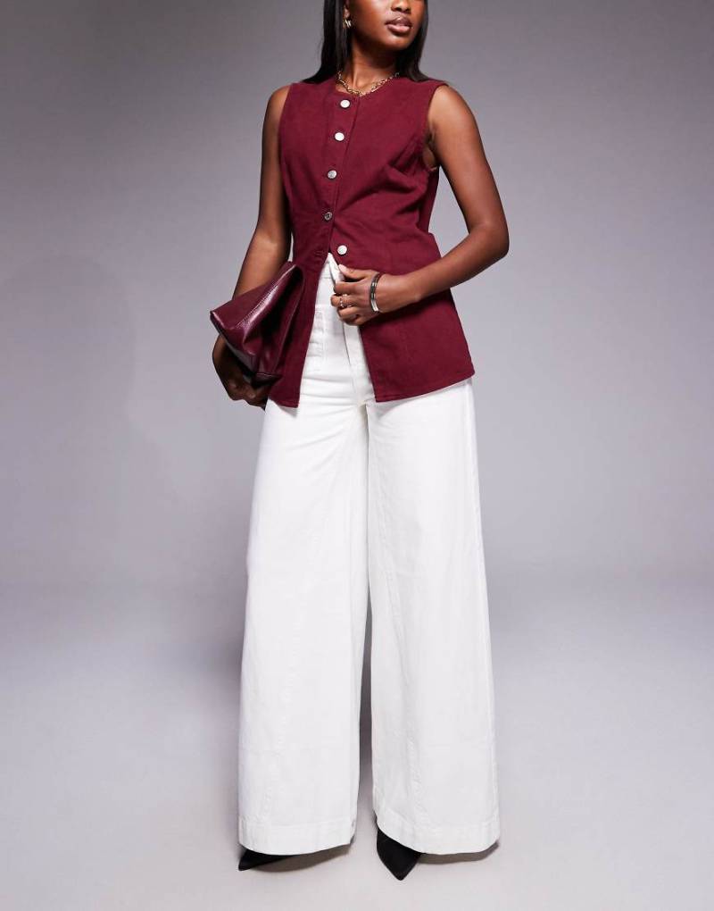 Abrand Jeans - 94 - Jeans in Weiß mit superweitem Schnitt von Abrand Jeans