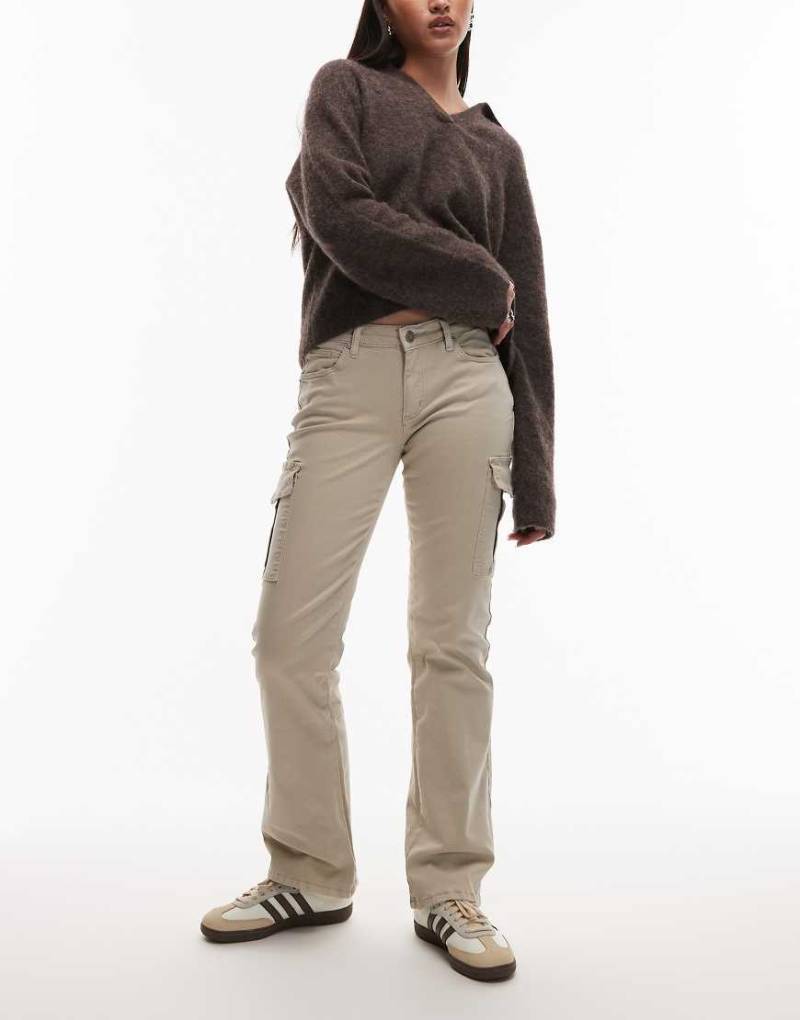 Abrand Jeans - 99 - Bootcut-Jeans in Natural Stone mit niedrigem Bund-Grau von Abrand Jeans