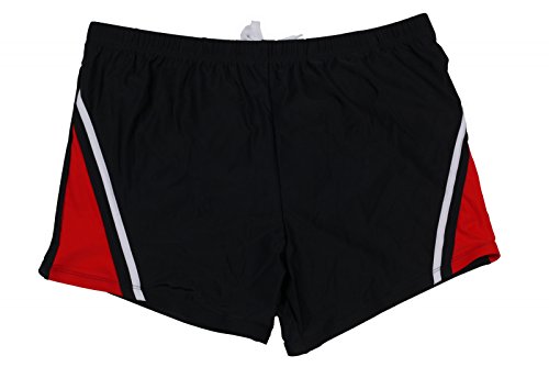 Abraxas Boxer- Badeshorts großen Größen bis 8XL, schwarz/rot, Größe:3XL von Abraxas