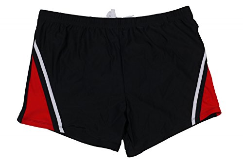 Abraxas Boxer- Badeshorts großen Größen bis 8XL, schwarz/rot, Größe:4XL von Abraxas