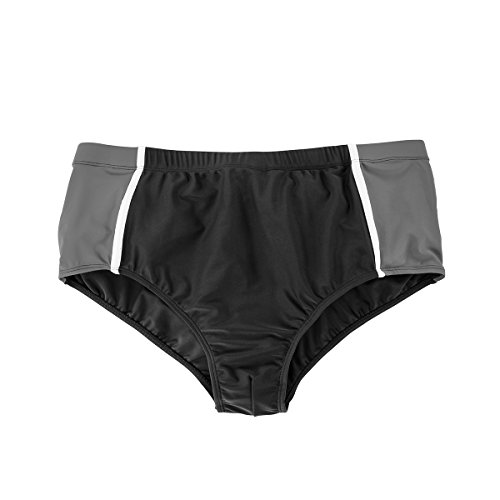 Abraxas Große Größen Badehose Herren schwarz-grau Slip-Form, XL Größe:2XL von Abraxas