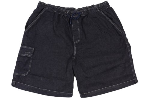 Abraxas Jeans-Bermuda mit Gummibund Herrenübergrößen bis 10XL, dunkelblau, Größe:5XL von Abraxas