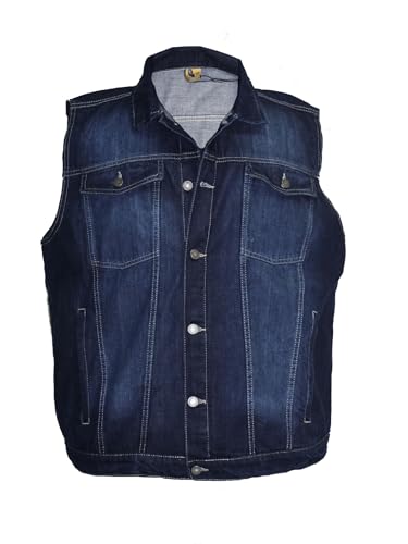 Abraxas Jeansweste dunkelblau stonewash, Größe:4XL von Abraxas