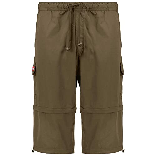 Abraxas Zipp-Off Herren Bermuda mit Gummibund in Khaki, XL Größe:2XL von Abraxas