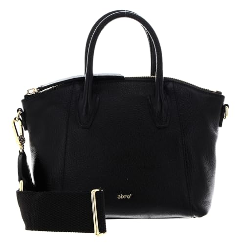 Abro Leather Ariete Ivy Handbag Black/Gold von Abro