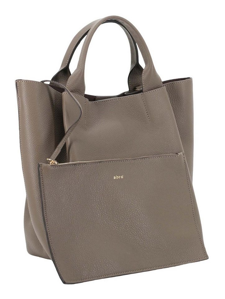 Abro Schultertasche Essential Shopper (Set, 2-tlg), aus echtem Leder von Abro