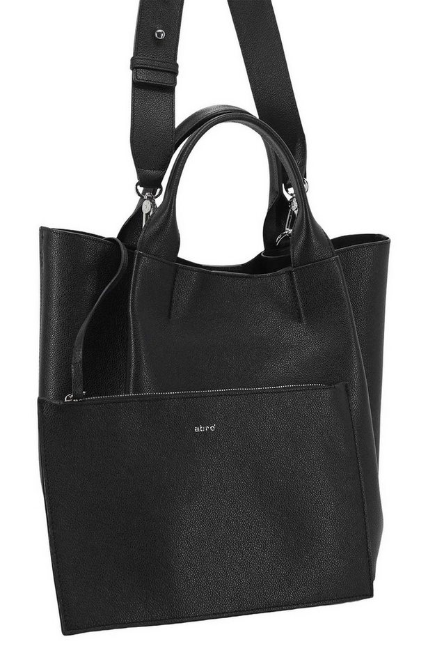 Abro Schultertasche Essential Shopper (Set, 2-tlg), aus echtem Leder von Abro