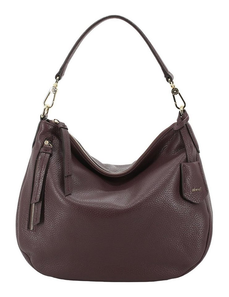 Abro Schultertasche Hobo Juna (Set, 2-tlg), aus echtem Leder von Abro