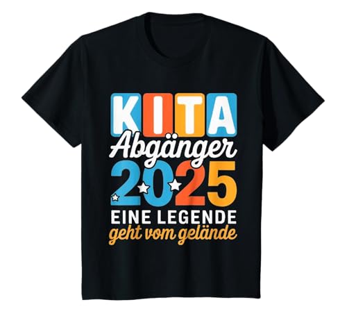 Kinder Kita-Abgänger 2025 Schulabgänger Schulkind Einschulung T-Shirt von Abschied Kita Kitaabgänger Kindergarten 2025 kiga