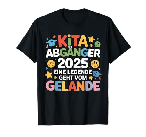 Kinder Kita Abgänger 2025 Schulabgänger Schulkind Schulanfan T-Shirt von Abschied Kita Kitaabgänger Kindergarten 2025 kiga