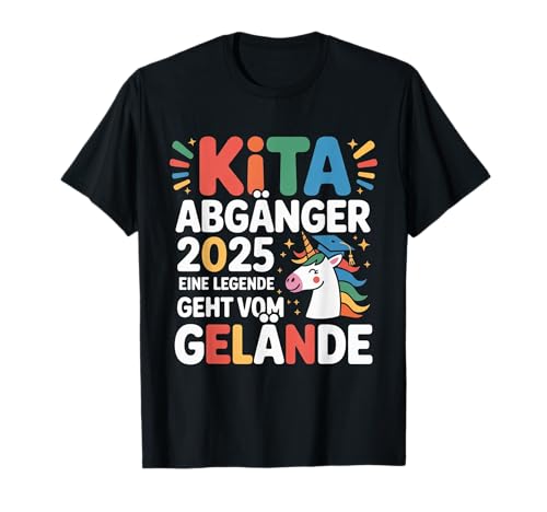 Kinder Kita Abgänger 2025 Schulabgänger Schulkind Schulanfan T-Shirt von Abschied Kita Kitaabgänger Kindergarten 2025 kiga