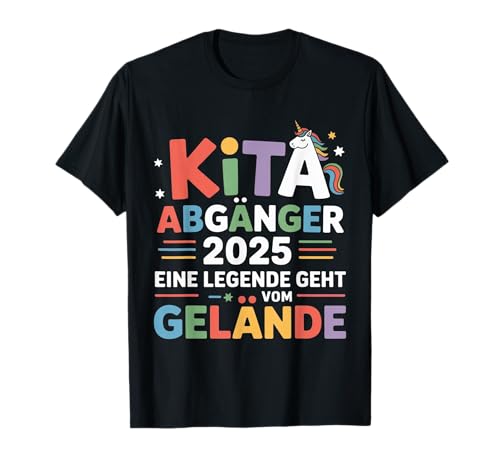 Kinder Kita Abgänger 2025 Schulabgänger Schulkind Schulanfan T-Shirt von Abschied Kita Kitaabgänger Kindergarten 2025 kiga