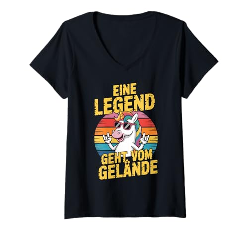 Damen Eine Legende Geht Vom Gelände Abschied Kollege Rente T-Shirt mit V-Ausschnitt Damen Eine Legende Geht Vom Gelände Abschied Kollege Rente T-Shirt mit V-Ausschnitt von Abschied Kollege Kollegin Rente Ruhestand