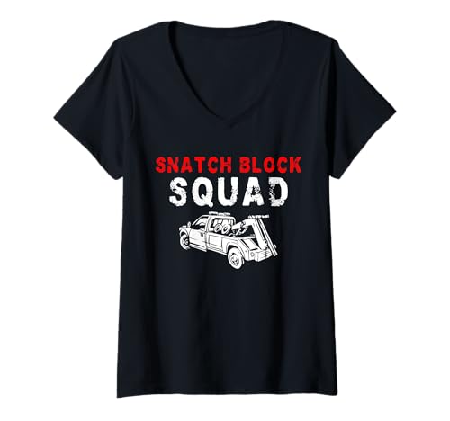 Damen Snatch Block Squad Tow Truck Driver T-Shirt mit V-Ausschnitt Damen Snatch Block Squad Tow Truck Driver T-Shirt mit V-Ausschnitt von Abschleppdienst Designs Abschleppfahrer Idee