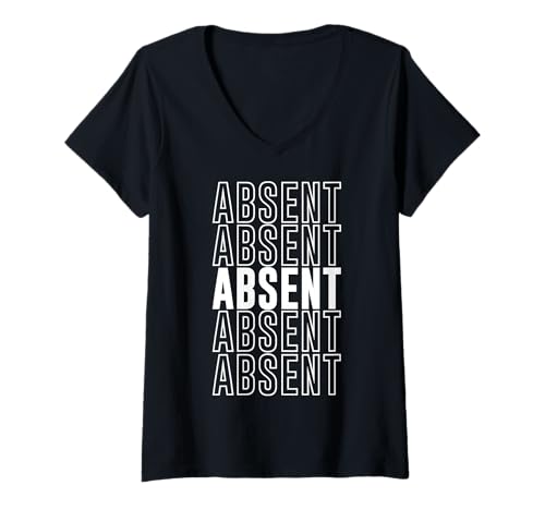 Damen Abwesend T-Shirt mit V-Ausschnitt Damen Abwesend T-Shirt mit V-Ausschnitt von Absent Apparel