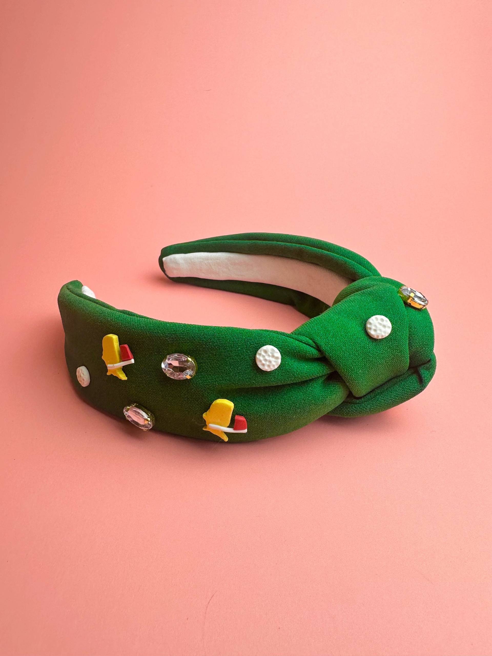 Golf | Masters Tournament Inspiriertes Emelliertes Statement Golf Stirnband Golf | Masters Tournament Inspiriertes Emelliertes Statement Golf Stirnband von AbsintheAndIvory