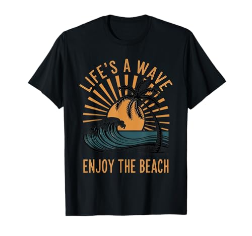 Strandhemd Damen Genießen Sie den Strand Casual Sommer T-Shirt von Absolute Awesome Beach Vibes