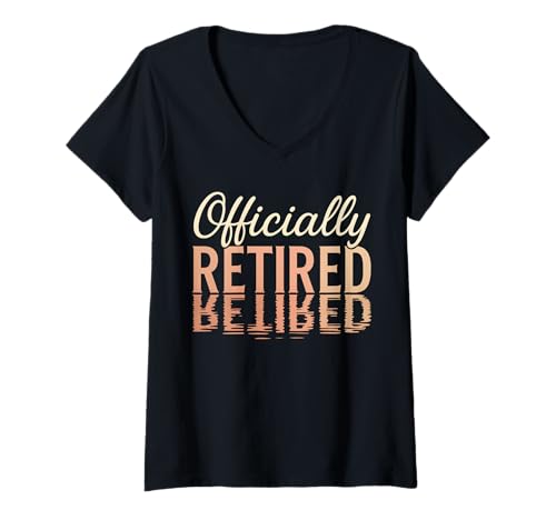 Damen Legend ist offiziell in Rente gegangen - Men's Funny Retirement T-Shirt mit V-Ausschnitt von Absolute Awesome Retirement Vibes