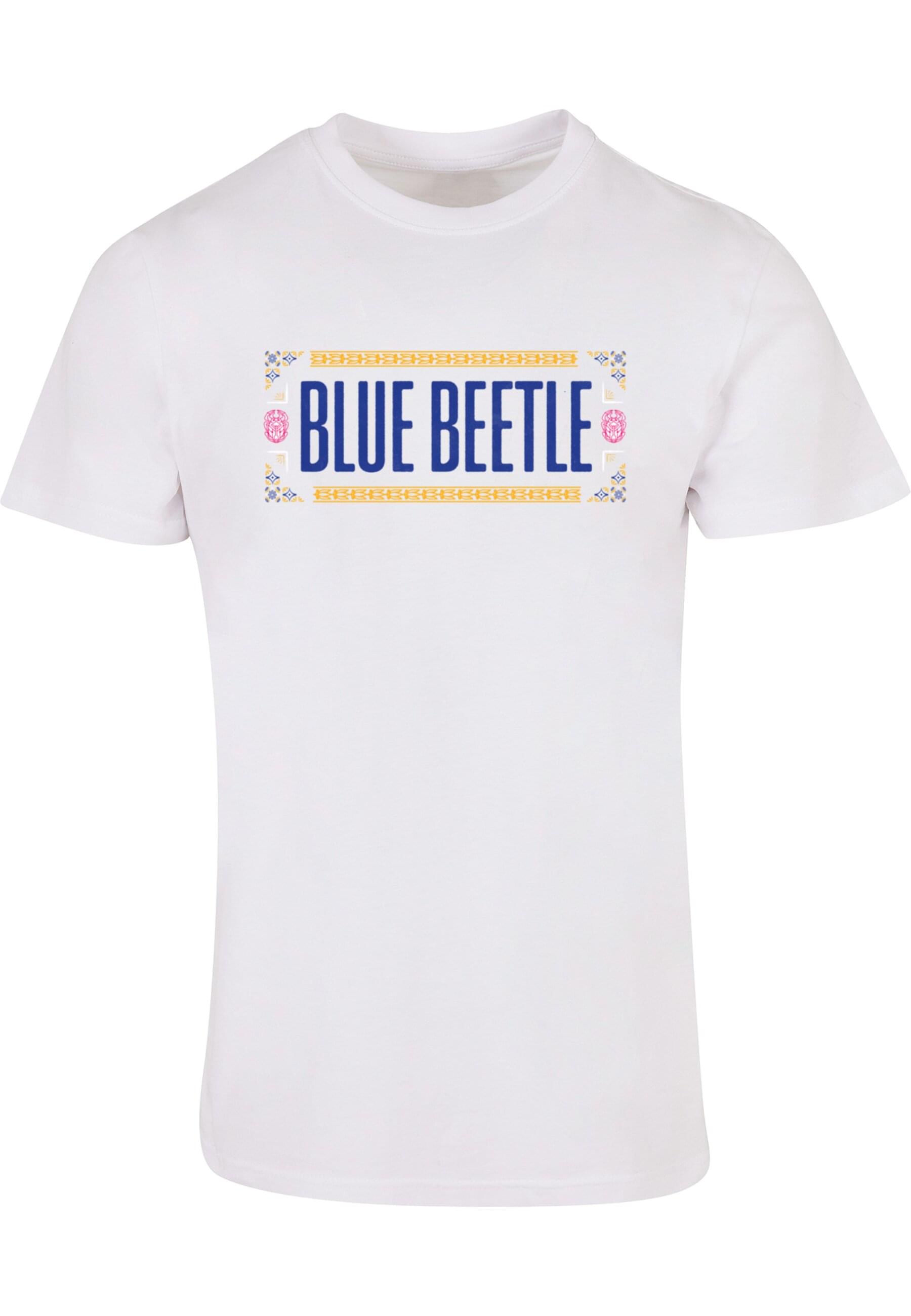 ABSOLUTE CULT T-Shirt "ABSOLUTE CULT Herren Blue Beetle - Logo Pattern Basic T-Shirt", (1 tlg.) von Absolute Cult