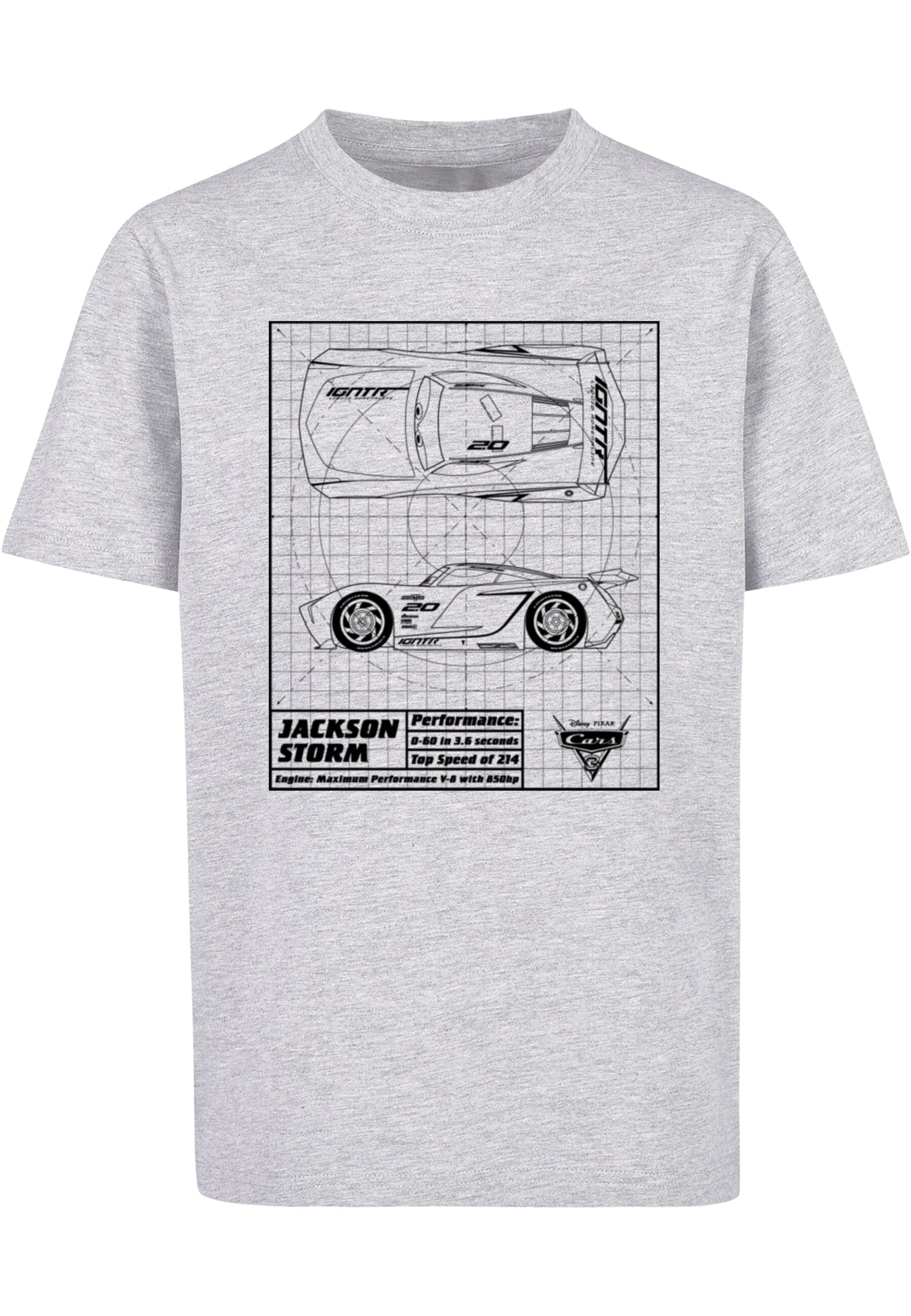ABSOLUTE CULT T-Shirt "ABSOLUTE CULT Herren Kids Cars - Jackson Storm Blueprint T-Shirt" 1 Stk. tlg. von Absolute Cult