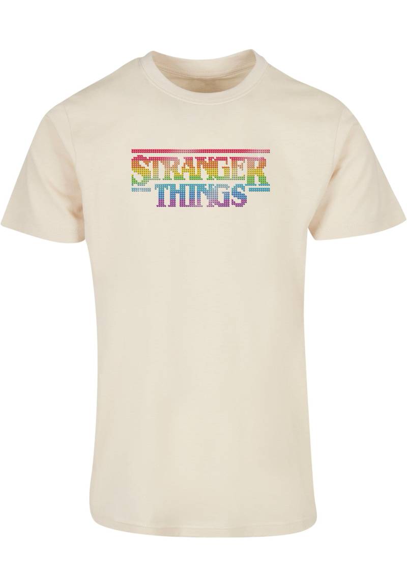 ABSOLUTE CULT T-Shirt "ABSOLUTE CULT Herren Stranger Things - Rainbow Dot Logo T-Shirt", (1 tlg.) von Absolute Cult