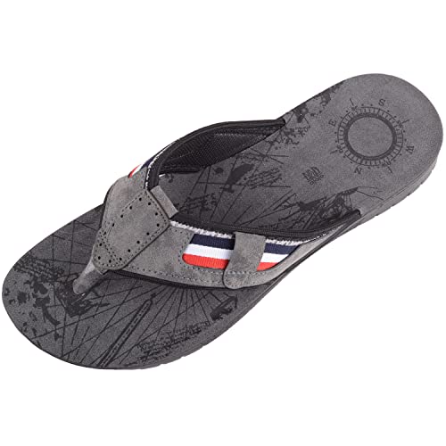 Absolute Footwear Herren-Flip-Flop-Sandalen zum Hineinschlüpfen, zweifarbig, grau, 46 EU von ABSOLUTE FOOTWEAR