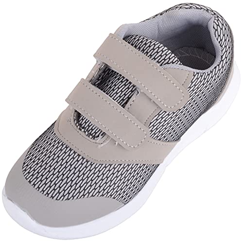 ABSOLUTE FOOTWEAR Kinder/Jungen Leichte Schlupfschuhe Sport Turnschuhe Turnschuhe Turnschuhe mit Reißverschluss Verschluss, grau, 30 EU von ABSOLUTE FOOTWEAR