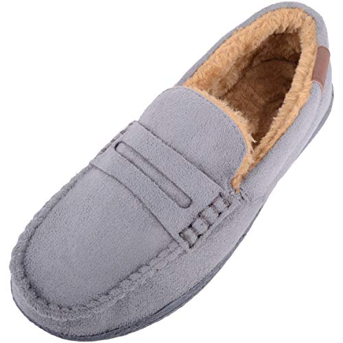 Absolute Footwear Kinder/Kinder/Jungen/Junior Mini Slip On Mokassin-Stil Winter Slipper/Indoor Schuh, Grau - grau - Größe: 36 EU von ABSOLUTE FOOTWEAR