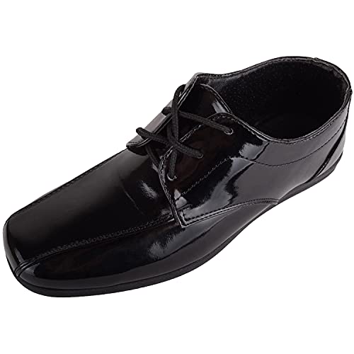 ABSOLUTE FOOTWEAR Schuhe zum Reinschlüpfen für Kinder, Jungen, Kunstleder, elegant, formell, Schule, Hochzeit, schwarzer Lack, 32 EU von ABSOLUTE FOOTWEAR