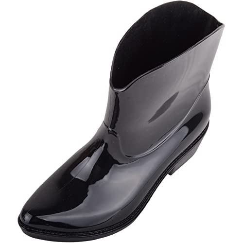 Absolute Footwear Wasserfeste Gummistiefel für Damen, Cowboy-Stil, knöchelhoch, Regen-/Winterstiefel, Gummistiefel, Schwarz , 41 EU von ABSOLUTE FOOTWEAR