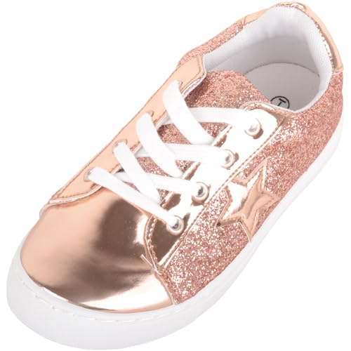 Kinder-/Mädchen-Sportschuhe, zum Hineinschlüpfen, zum Schnüren, glitzernd, glitzernd, gold, 32 EU von ABSOLUTE FOOTWEAR