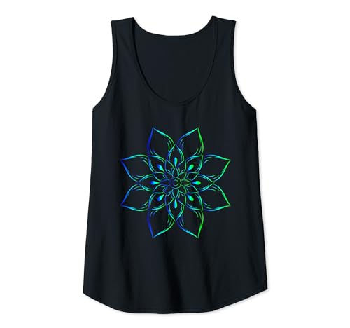 Damen Mandala Tank Top Damen Mandala Tank Top von Abstract Geometric Mandala Pattern