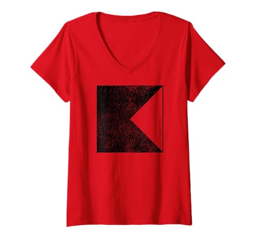 Damen Geometric Square Triangle Shapes Geometry Art Distressed T-Shirt mit V-Ausschnitt Damen Geometric Square Triangle Shapes Geometry Art Distressed T-Shirt mit V-Ausschnitt von Abstract Geometric Shapes Art Design Collection